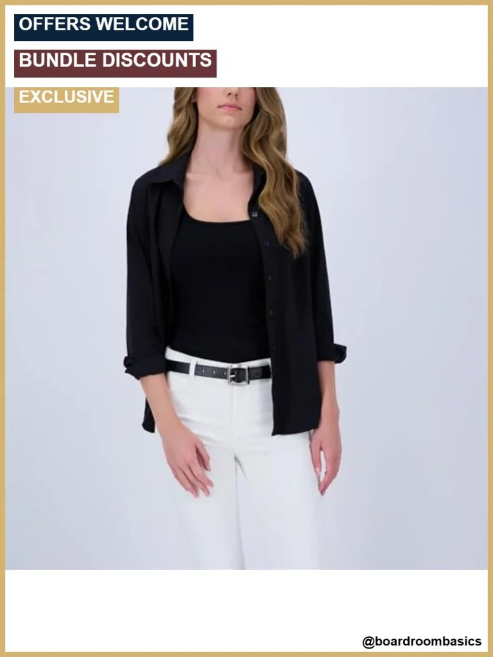 Reversible Skinny Belt for Jeans, Trousers and Dresses - Square Center Bar
